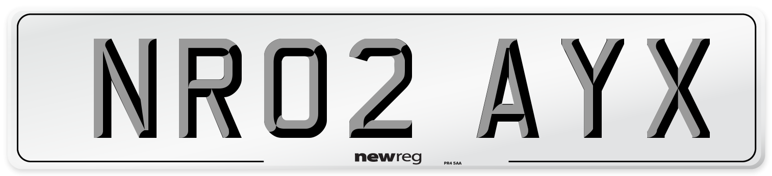 NR02 AYX Number Plate from New Reg